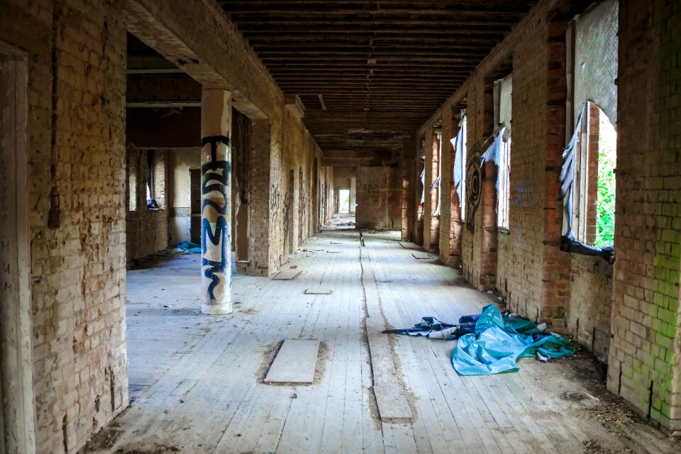 Derelict run-down interior