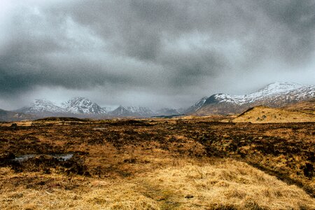 Gloomy sky highlands and islands