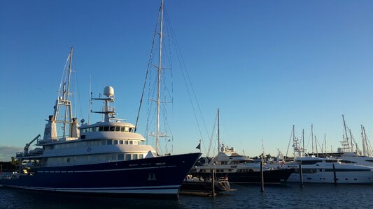 Fiji blue sky yacht photo