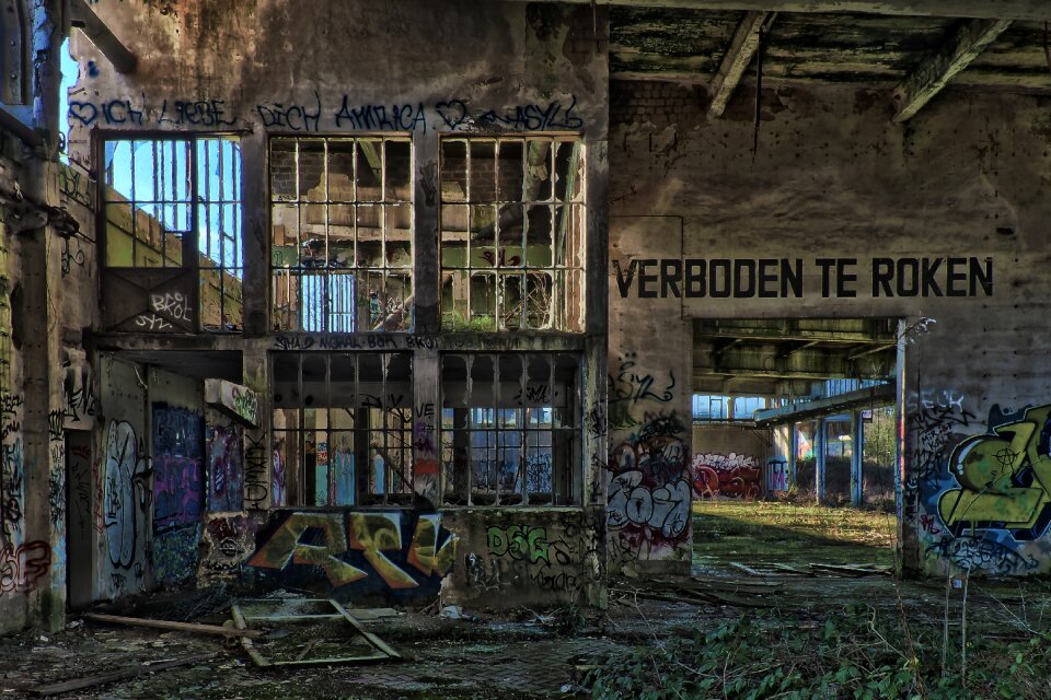 Dirty ruin old
