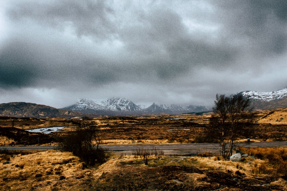 Gloomy sky highlands and islands