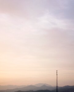 Peaks sky clouds
