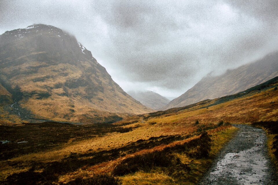 Gloomy sky highlands and islands
