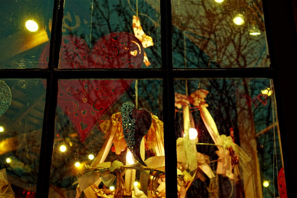 Valentines day night colorful