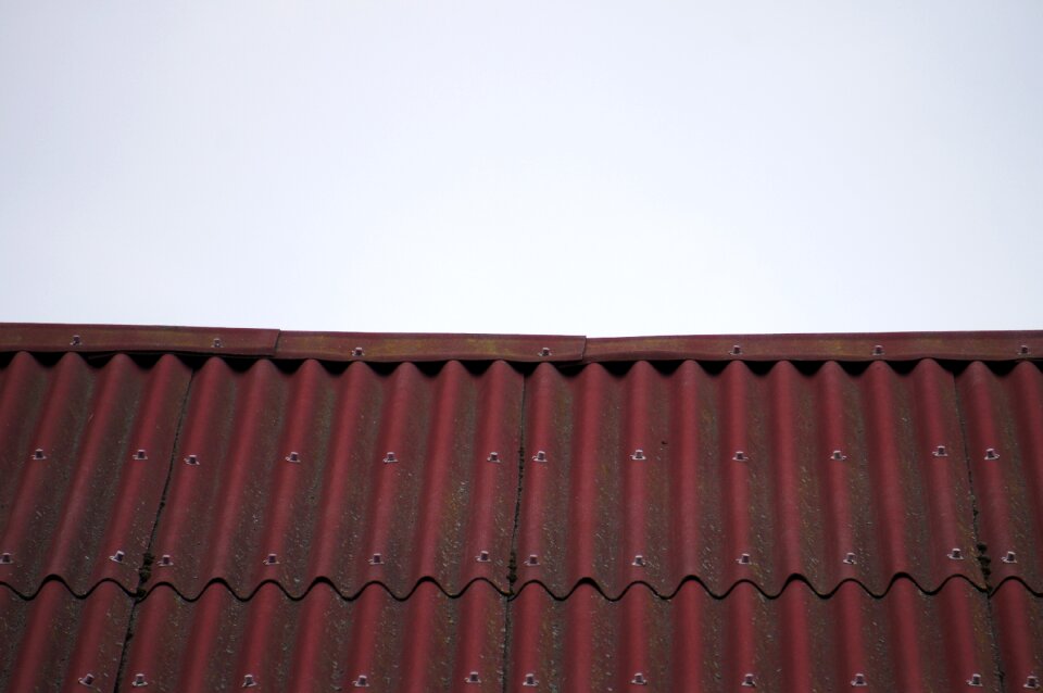 Sheet corrugated roof old