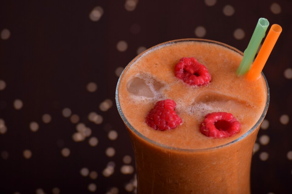 Glass fruit cocktail