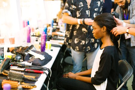 Cosmetics salon hairstyle