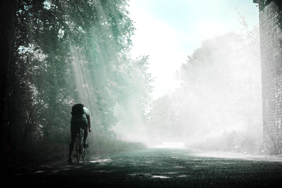 People cycling bicycle