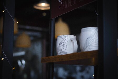 Wooden shelf blur
