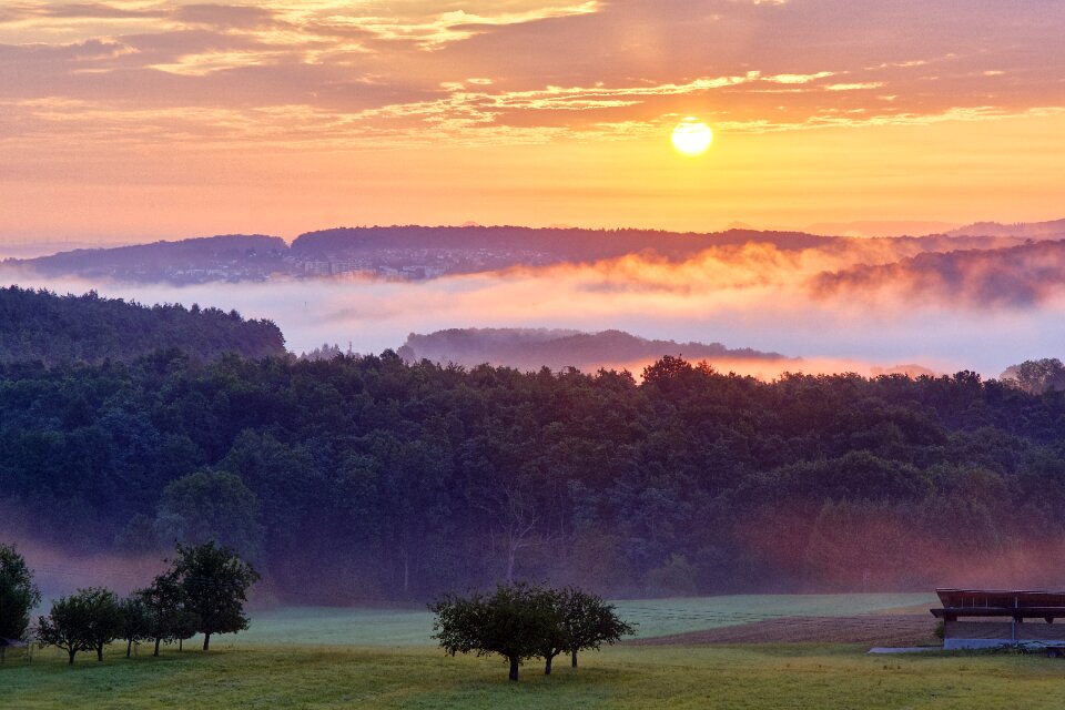 Landscape mood sunrise photo