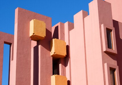 Architecture building pink