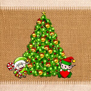 Christmas elves decoration christmas time