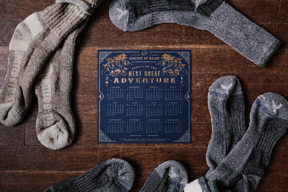 Calendar wooden table