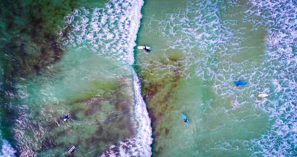 Waves nature aerial photo