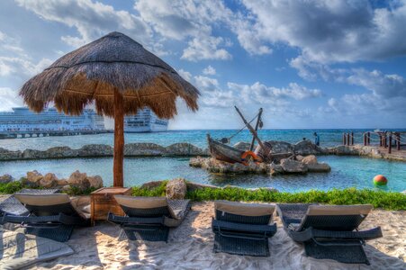 Lounge chairs boat display photo