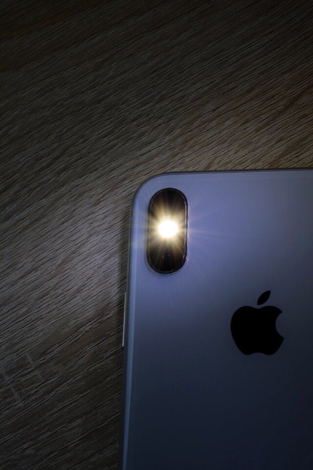 Flash light apple logo