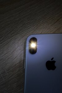 Flash light apple logo