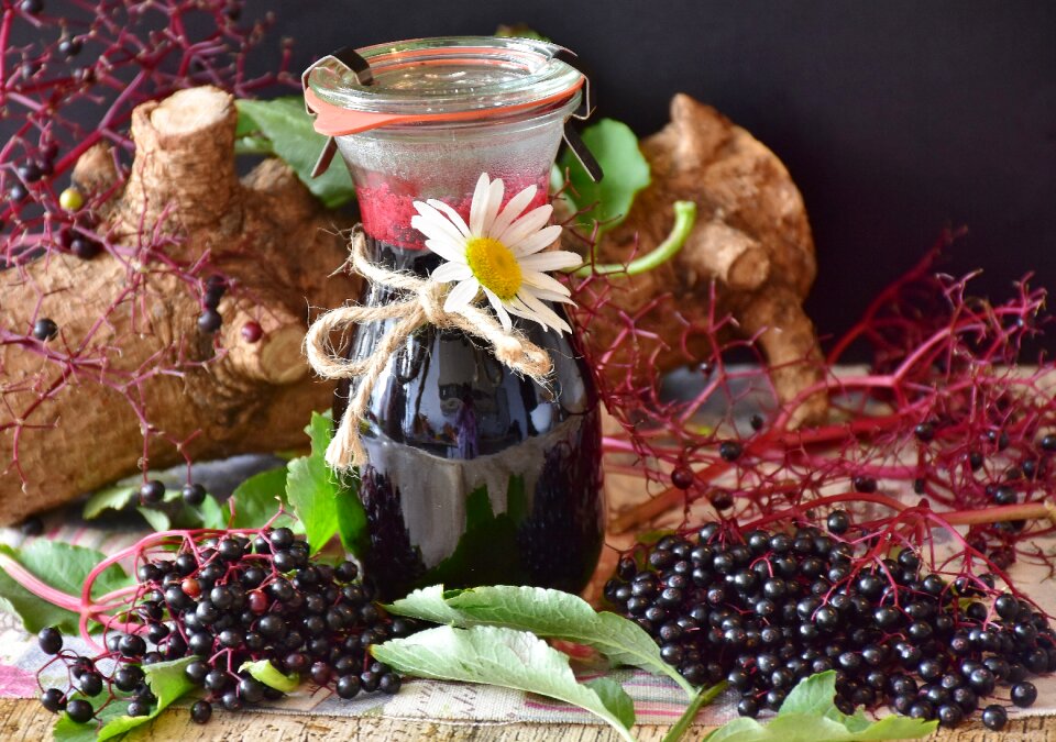 Juice fruits black elderberry
