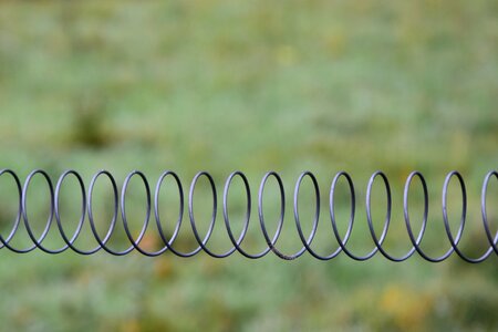 Metal limit wire fence photo