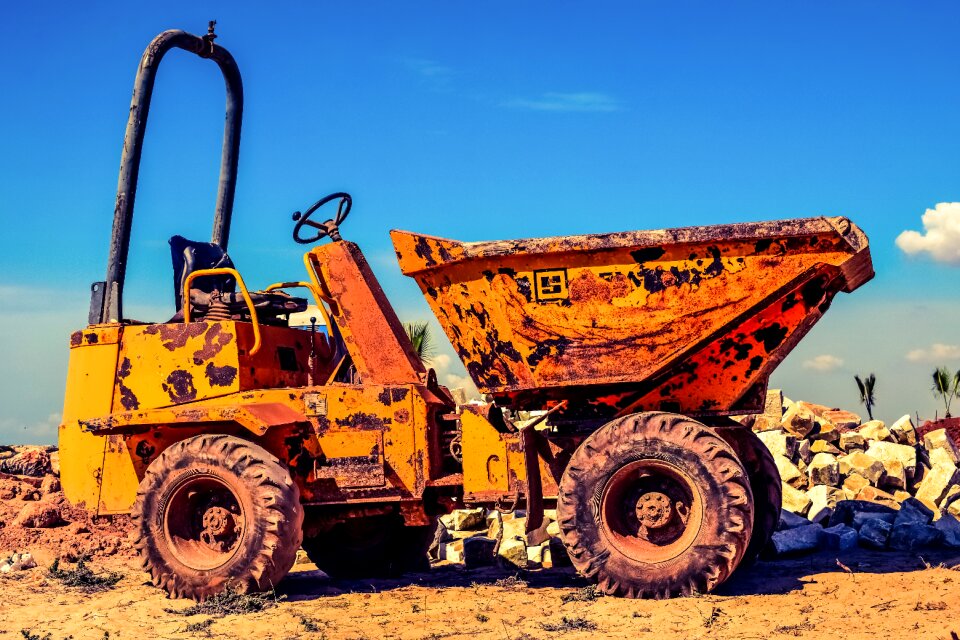 Yellow equipment machine