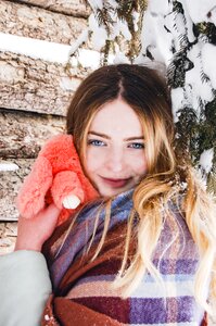 Winter woman young photo