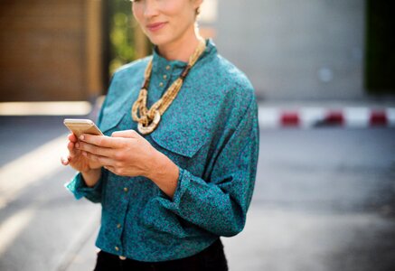 Happy texting communication