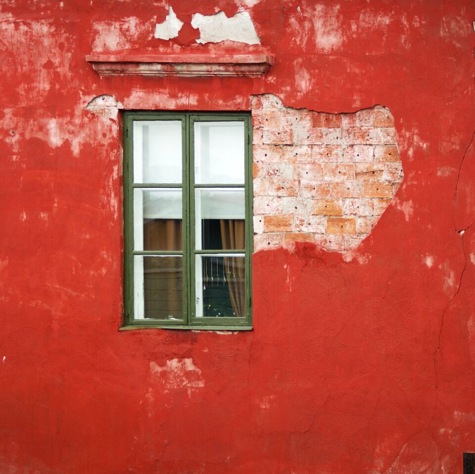 Old red house old building