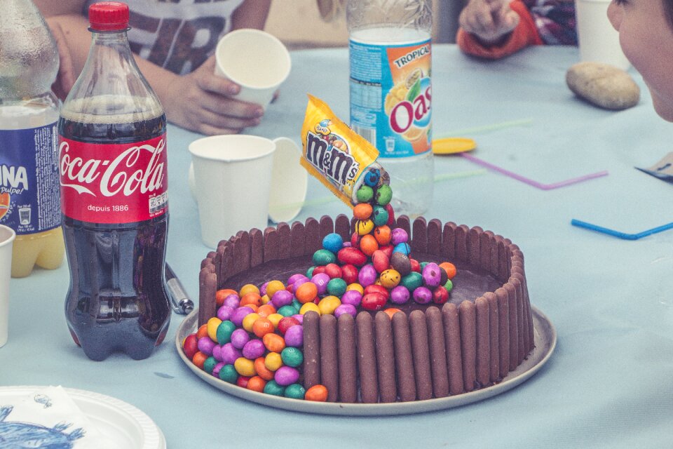 Cake customized m m's