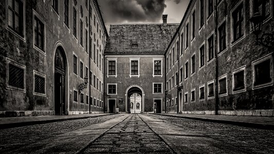 Old munich gray street