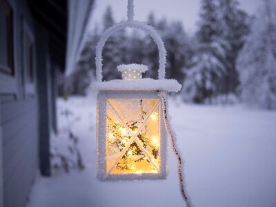 Winter light lamp photo