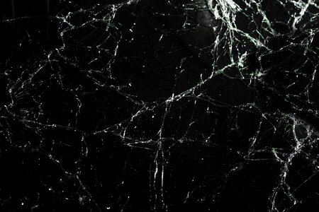 Glass black broken