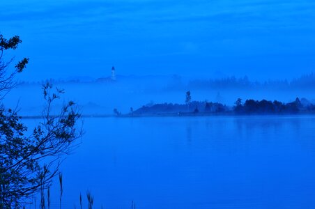 Church lake the monastery of reut mountain abendstimmung
