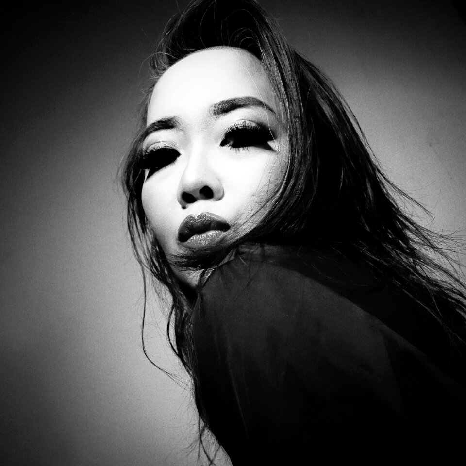 Girl model gray fashion