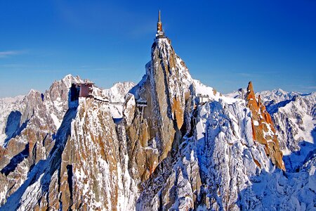 Chamonix high mountains france photo