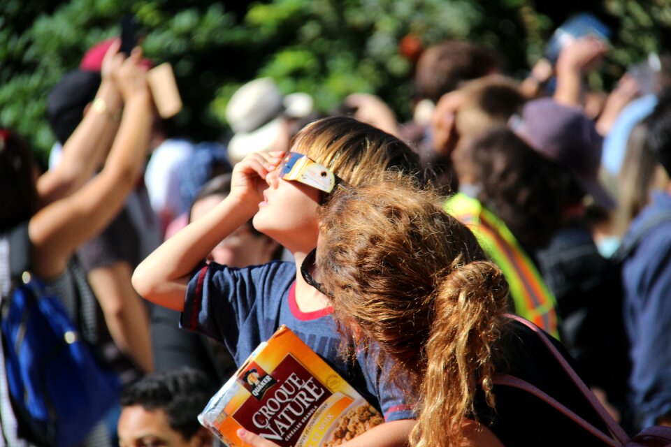 Kid observing family