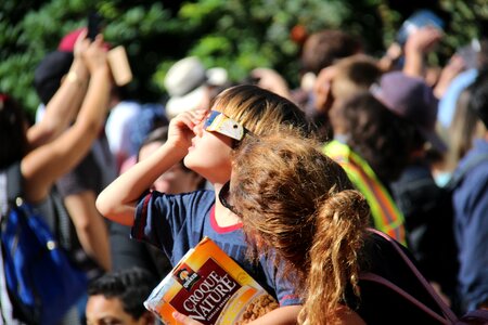Kid observing family