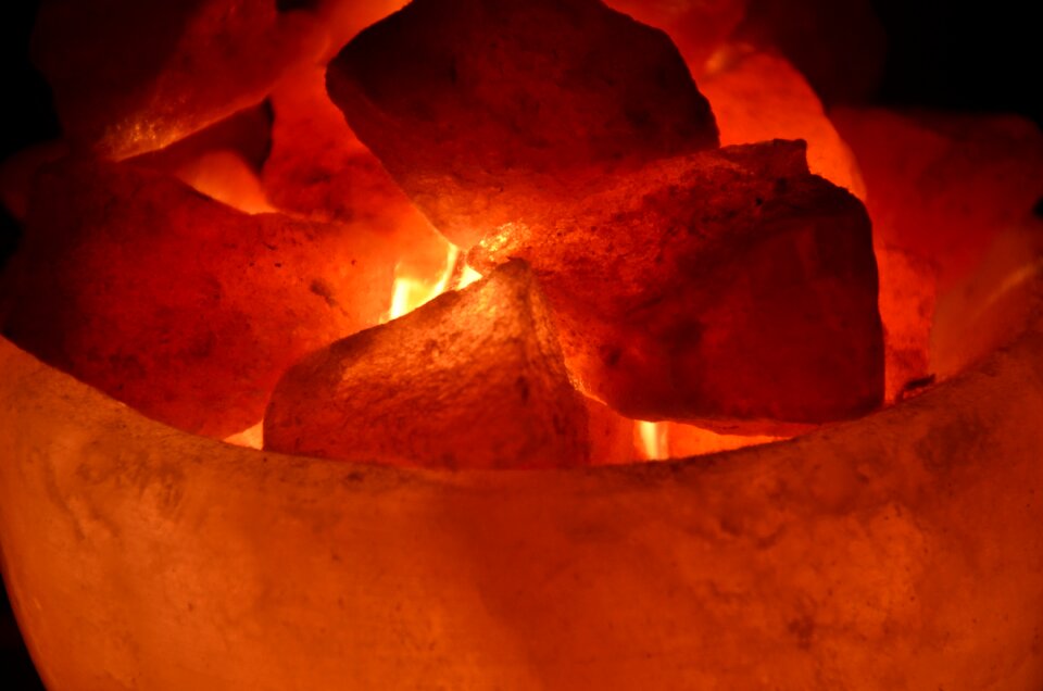 Lamp pink salt himalayas