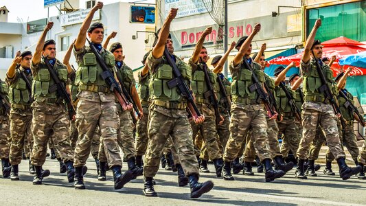 Army armed marching