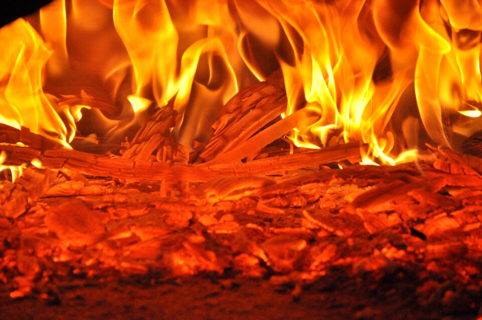 Night hell fireplace