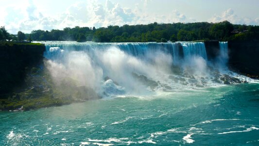 Summer outdoors waterfall