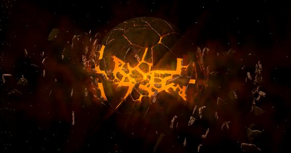 Explosion debris end of the world