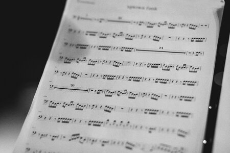 Music sheet notes photo