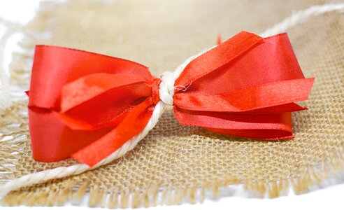 Gift ribbon red bow photo