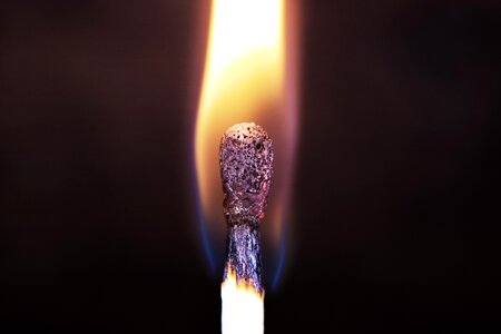 Match flame log fire hot photo
