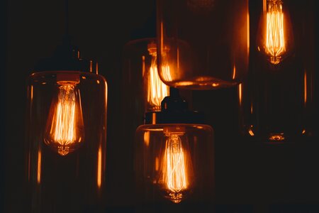 Spark chandelier dark