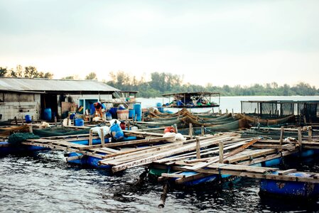 Nature fishing fish cage