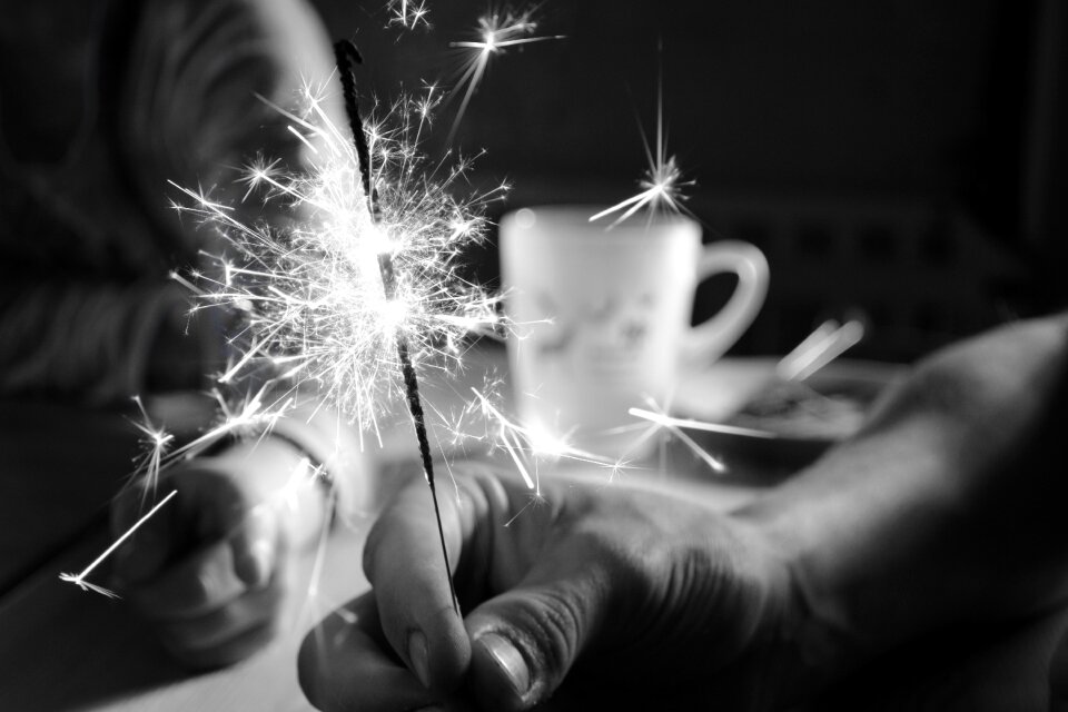 New year's eve party hand