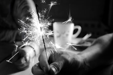 New year's eve party hand