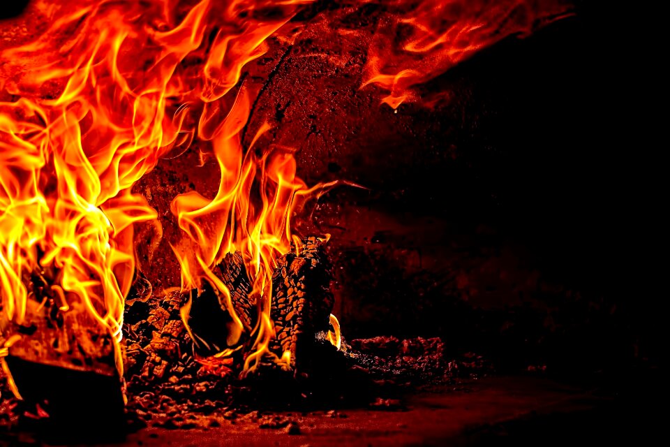 Campfire dark night