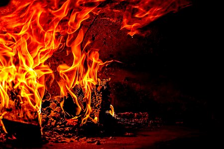 Campfire dark night